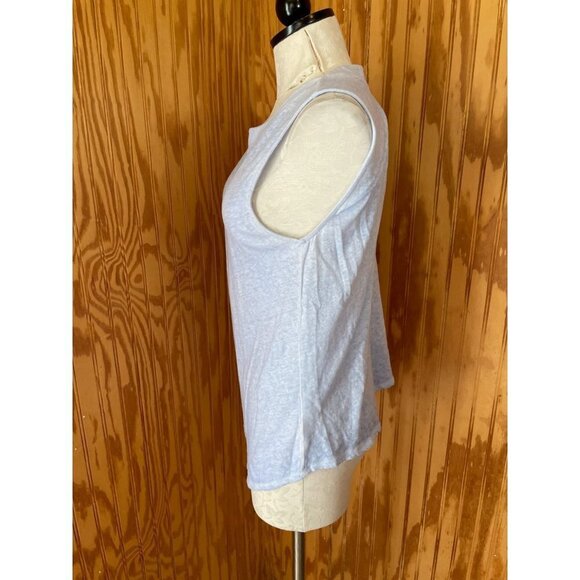 Vineyard Vines Garment Dyed Linen Blend Tank Pullover Top Heathered Blue Sz S - Picture 3 of 10